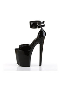 Pleaser XTREME-875 Platform Sandal in Black Patent
