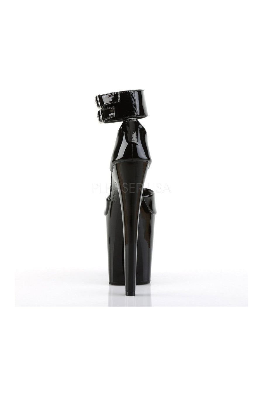 Pleaser XTREME-875 Platform Sandal in Black Patent