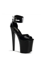 XTREME-875 Platform Sandal  | Black Patent