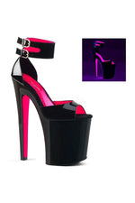 XTREME-875TT Platform Sandal  | Black Patent