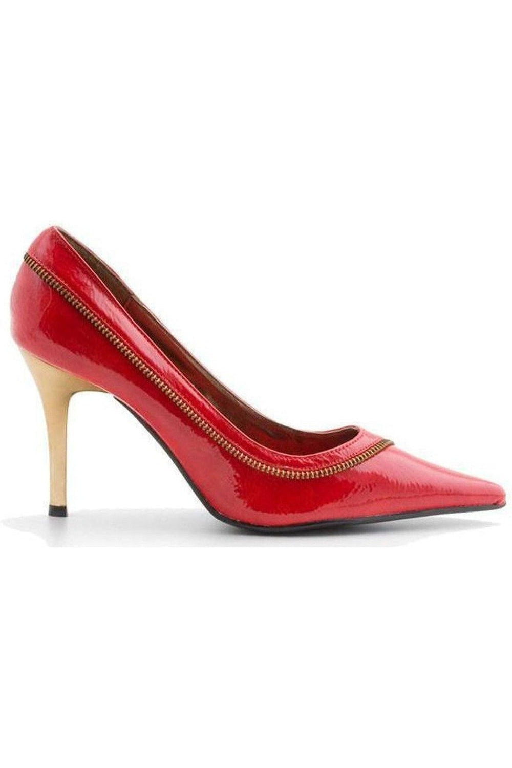 Zipper Pump-Red-Sexyshoes Brand-Red-Pumps-SEXYSHOES.COM
